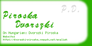 piroska dvorszki business card
